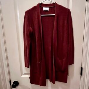 Old Navy Women's Rust Colored Open Front Sweater